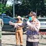 Polsek Cisauk Semprot Disinfektan di Setu dan Cisauk