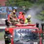 Polsek Serpong Gandeng Damkar Semprot Disinfectant di Serut