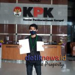Foto : Ahmad Syahirul Alim, SH (Wakil Direktur Bakornas LKBHMI PB HMI) saat melapor ke gedung KPK