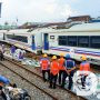 Empat Gerbong KA Anjlog di Stasiun Kota Lama