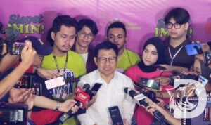 Cawapres Paslon 01, Muhaimin Iskandar (Gus Imin atau Cak Imin) saat hadir di acara Slepet Gus Imin