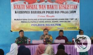 Kapolres Nganjuk AKBP Muhammad saat Baksos dan Pengobatan Gratis
