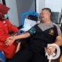 Anggota Polres Nganjuk Donorkan Darah Bantu Penuhi Stok PMI