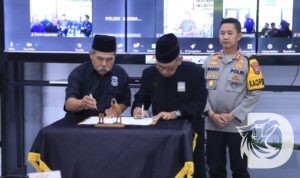 Kapolres Bojonegoro AKBP Mario Prahatinto bersama BKP gelar Deklarasi Pemilu Damai