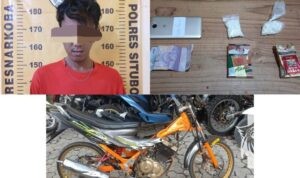 Tersangka diamankan Polisi beserta barang buktinya