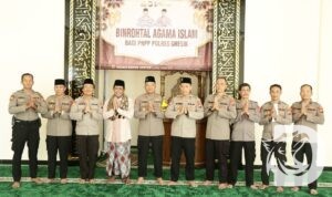 Polres Gresik gelar Binrohtal di Masjid Al Aziz