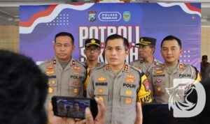 Kapolres Nganjuk AKBP Muhammad berikan keterangan