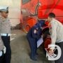 Antisipasi Libur Sekolah, Polres Nganjuk Gelar Ramcheck Acak ke PO Bus