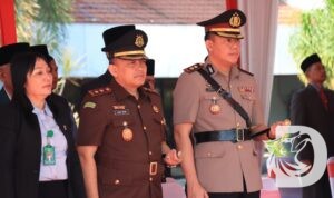 Kapolres Gresik AKBP Adhitya Panji Anom saat upacara peringatan Hari Kebangkitan Nasional