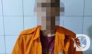 Pelaku diamankan Polisi beserta barang buktinya