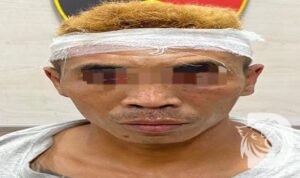 Tersangka diamankan Polisi beserta barang buktinya