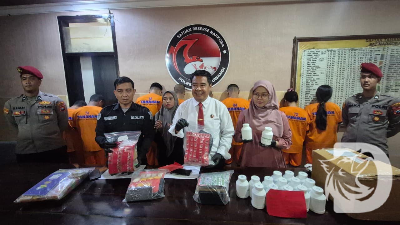 Polresta Banyuwangi ungkap kasus Narkoba dan tangkap tersangka beserta barang buktinya
