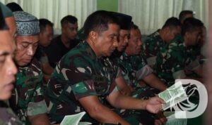 Danrem 084/BJ Brigjen TNI Danny Alkadrie saat doa bersama dan baca Yasin