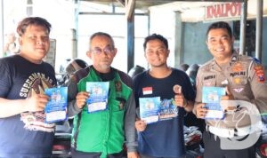 Satlantas Polres Gresik bareng Ojol