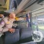 Satlantas Polres Nganjuk Gelar Rampcheck Gabungan Pastikan Bus Laik Jalan