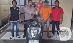 Polsek Cerme tangkap tersangka curanmor beserta barang buktinya