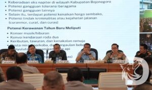 Kapolres Bojonegoro AKBP Afrian Satya Permadi saat gelar rakor