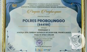Polres Probolinggo terima penghargaan dari KPPN Bondowoso