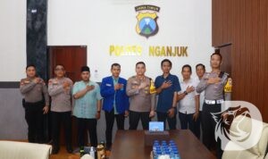 Kapolres Nganjuk AKBP Suria Miftah Irawan terima kunjungan pengurus PC PMII