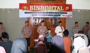 Kapolres Nganjuk Suria Miftah Irawan saat gelar Binrohtal