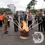 Forkopimda Jember lakukan pemusnahan barang bukti