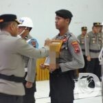 Kapolres Purworejo AKBP Windy Syafutra, memimpin upacara PTDH