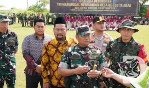 Danrem 084/Bhaskara Jaya Brigjen TNI Kohir saat penutupan TMMD ke-128 di Gresik