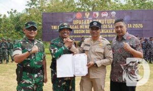 Kasrem 084/Bhaskara Jaya Kolonel Inf Nico Reza H. Dipura saat penutupan TMMD di Bangkalan