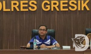 Kapolres Gresik AKBP Ramadhan Nasution saat Muskab PBVSI 2026